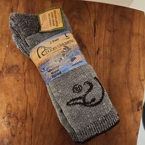 Merino Wool Blend Socks - Black and Gray
